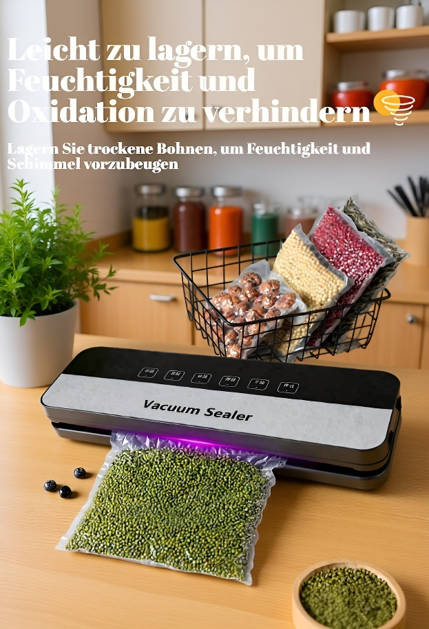 Frische Lebensmittel durch Vakuumieren erhalten
