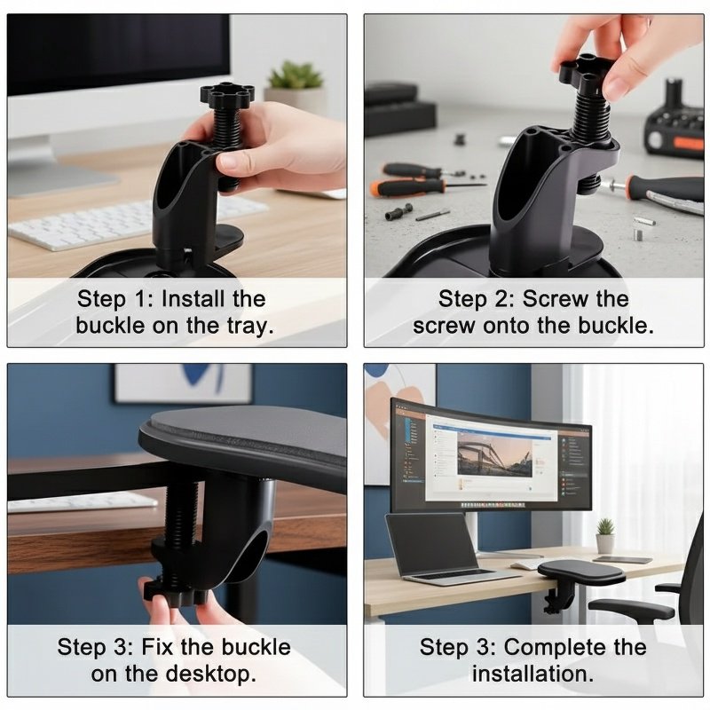 Comfortable rotatable armrest mouse pad for office