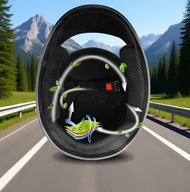 Casco de motocicleta de cobertura total con visera