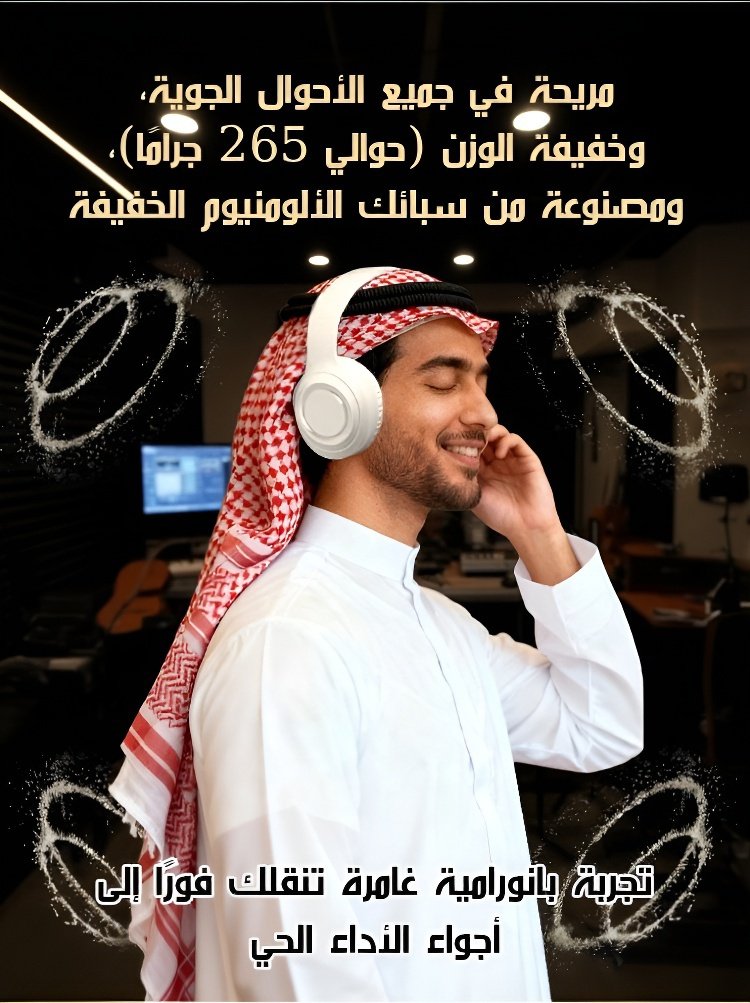 سماعة رأس ألعاب لاسلكية بتقنية البلوتوث