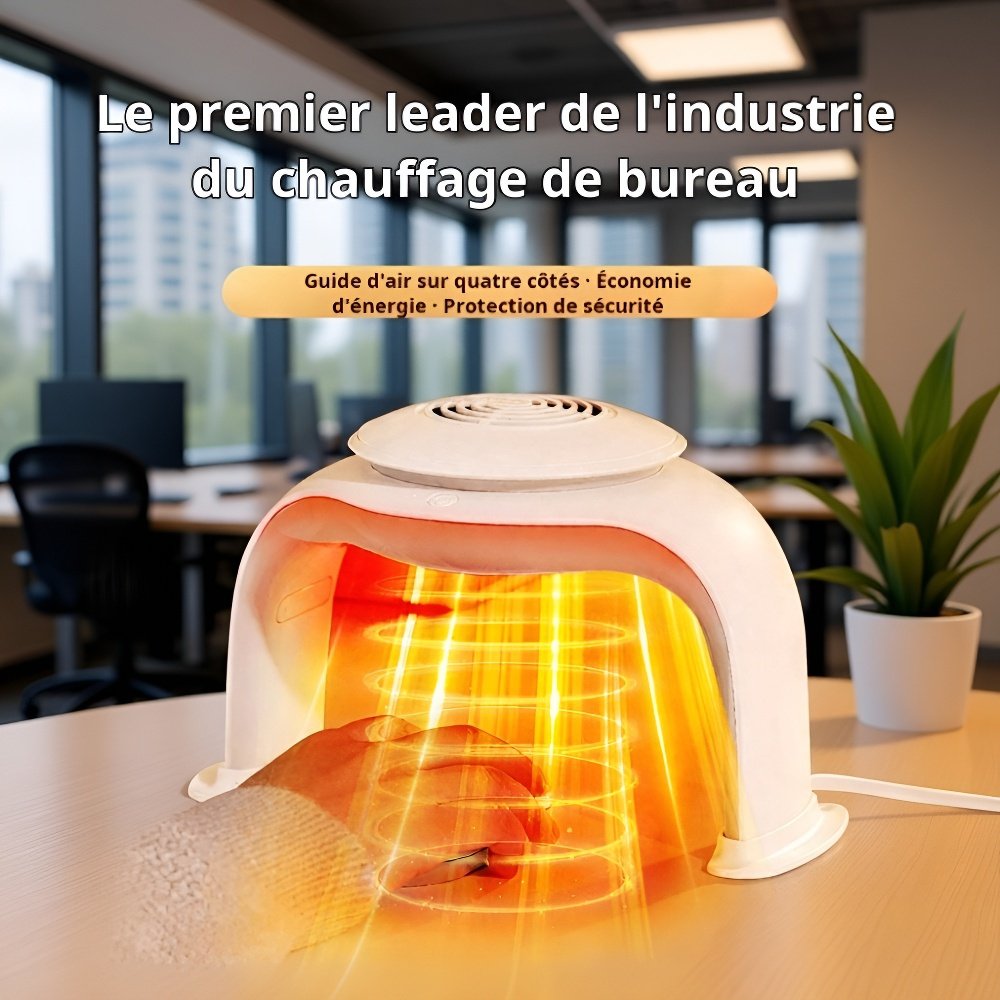 Chauffage de bureau compact avec ventilateur chauffant pour souris