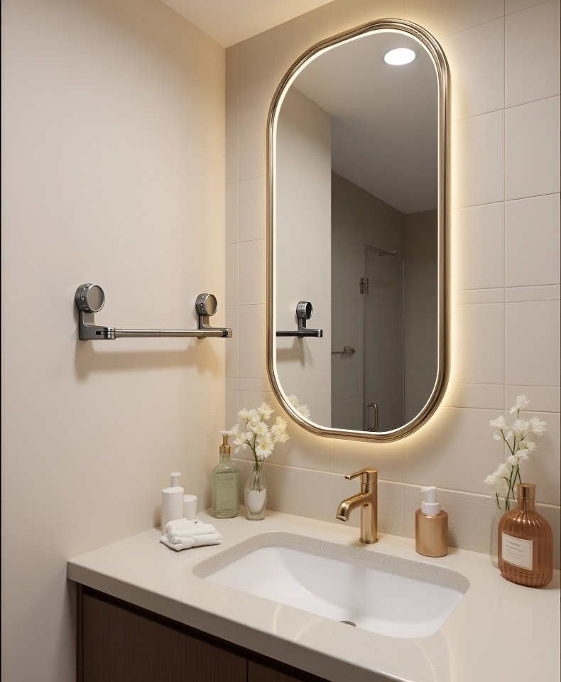 모던한 디자인의 펀치프리 수건걸이