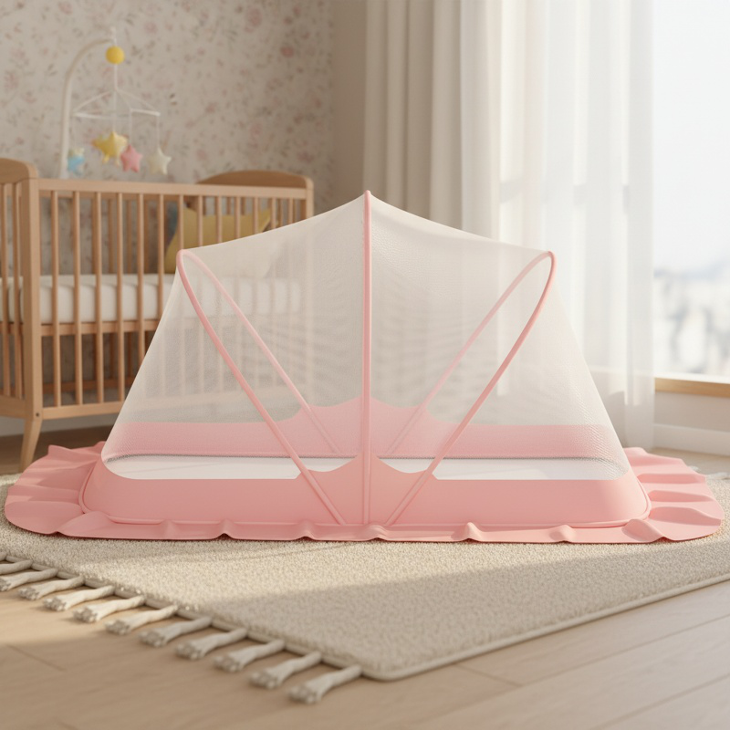 Tragbares Baby-Moskitonetz, kostenlose Installation, für Kinderbett Größe M