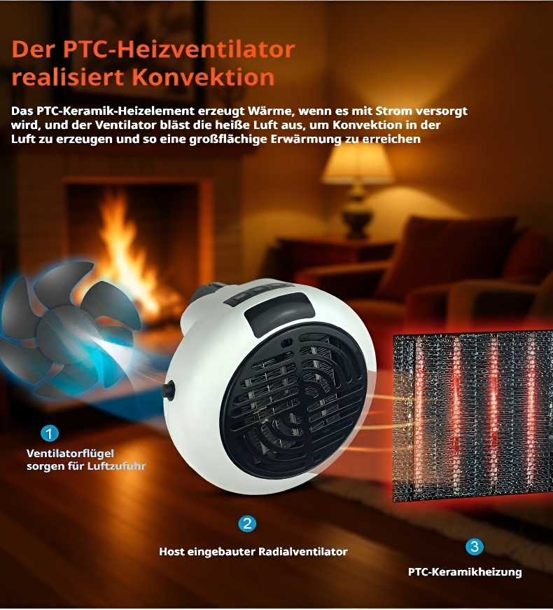 Runde elektrische Heizung für kleine Räume