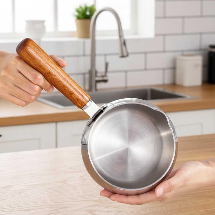 Baby-Nahrungstopf aus dreilagigem Edelstahl, haftet nicht, geeignet zum Kochen von Nudeln