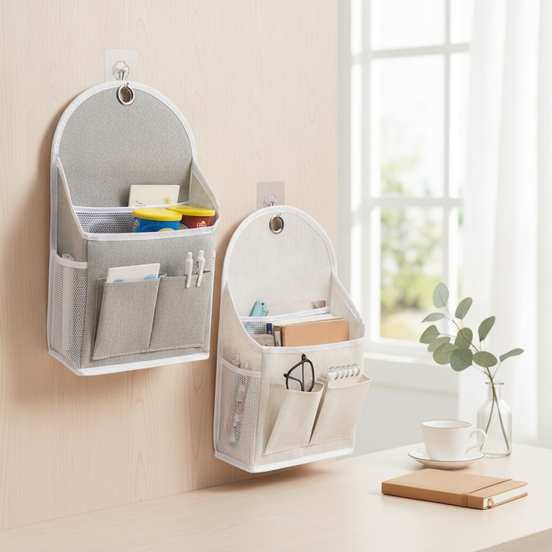 Bolsa de almacenamiento colgante para puerta de tapiz