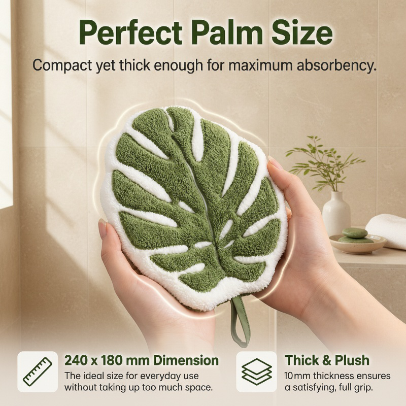 Monstera Leaf Hanging Hand Towel
