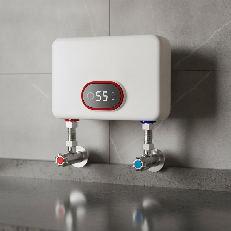 Termotanque eléctrico sin depósito para cocina, calentamiento rápido, diseño compacto