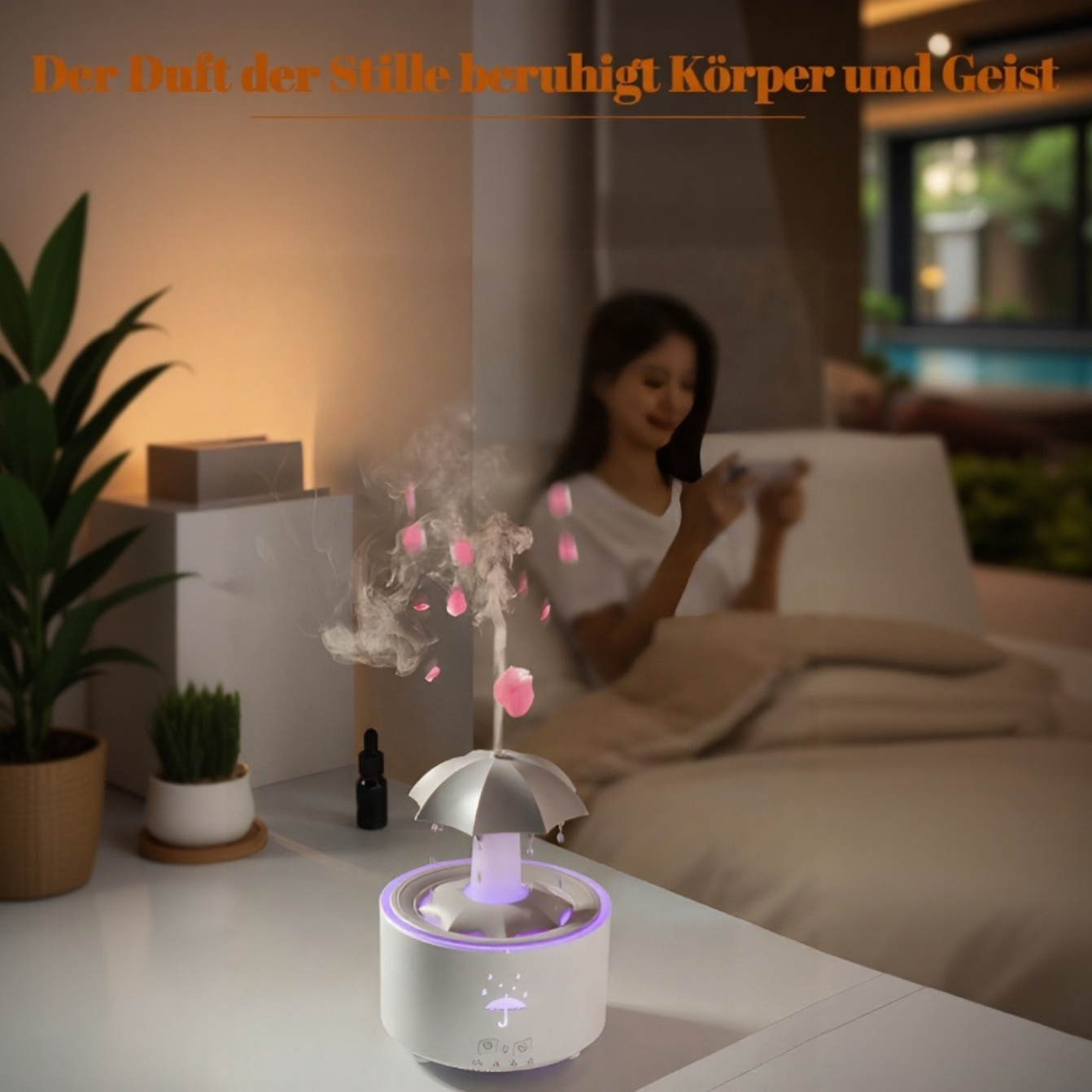 Aromamaschine mit stimmungsvollem Licht für Zuhause