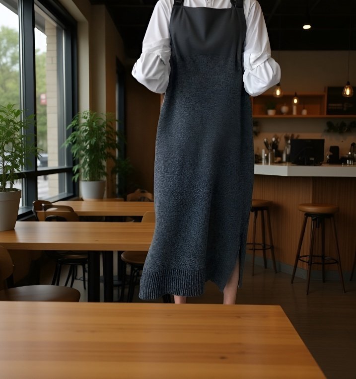 롱 니트 스커트 디테일 사진