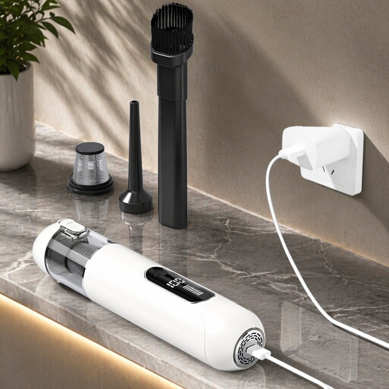  Aspiradora portátil de mano con gran potencia, motor sin escobillas, ideal para el hogar