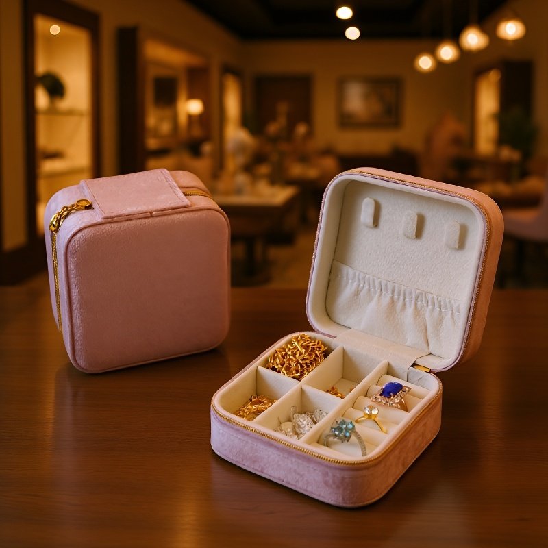 Tragbare Schmuckbox für Reisen und unterwegs