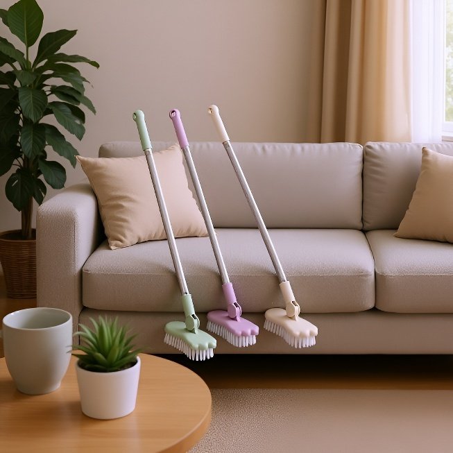 욕실용 긴 손잡이 바닥 청소 브러쉬