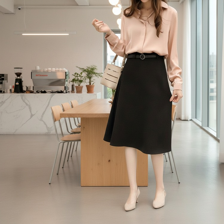 편안한 쉬폰 소재의 여성 셔츠