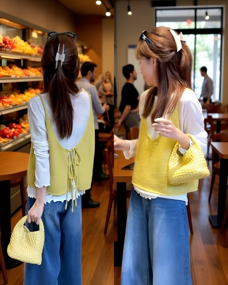 가을 신상 니트 베스트 투피스 전체 이미지