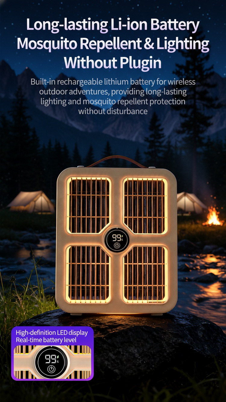 Easy-to-clean mosquito lamp for family safety