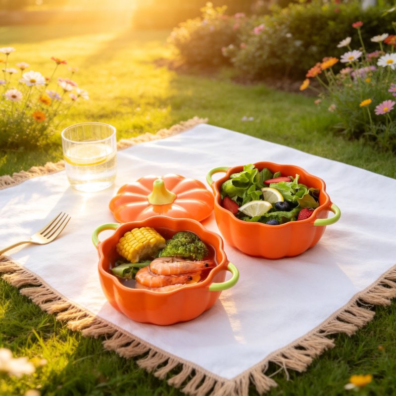 Zwei Griffe Keramikschale für Reis und Suppe