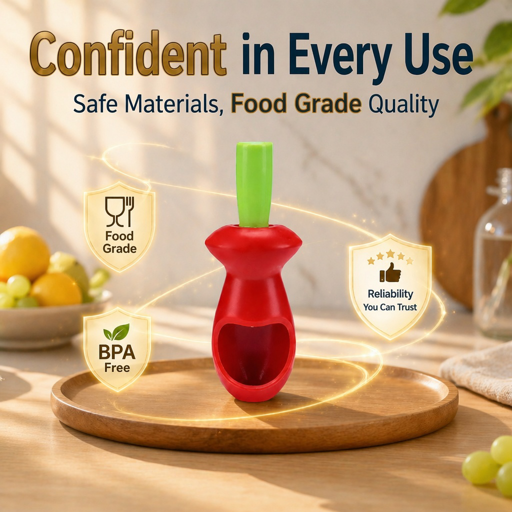 Creative Fruit Pitter Tool in action with fresh fruit