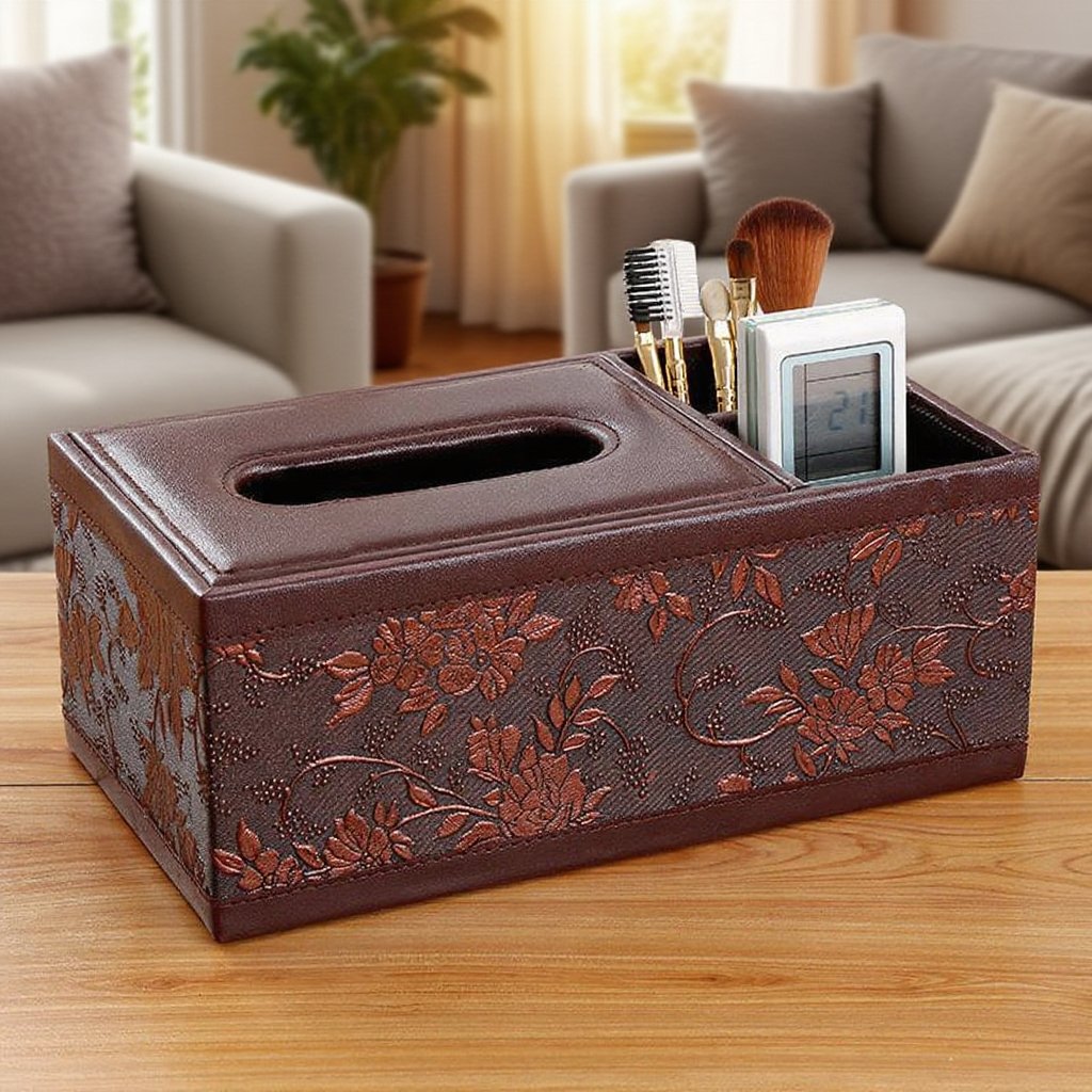 Lederkasten im Wohnzimmer