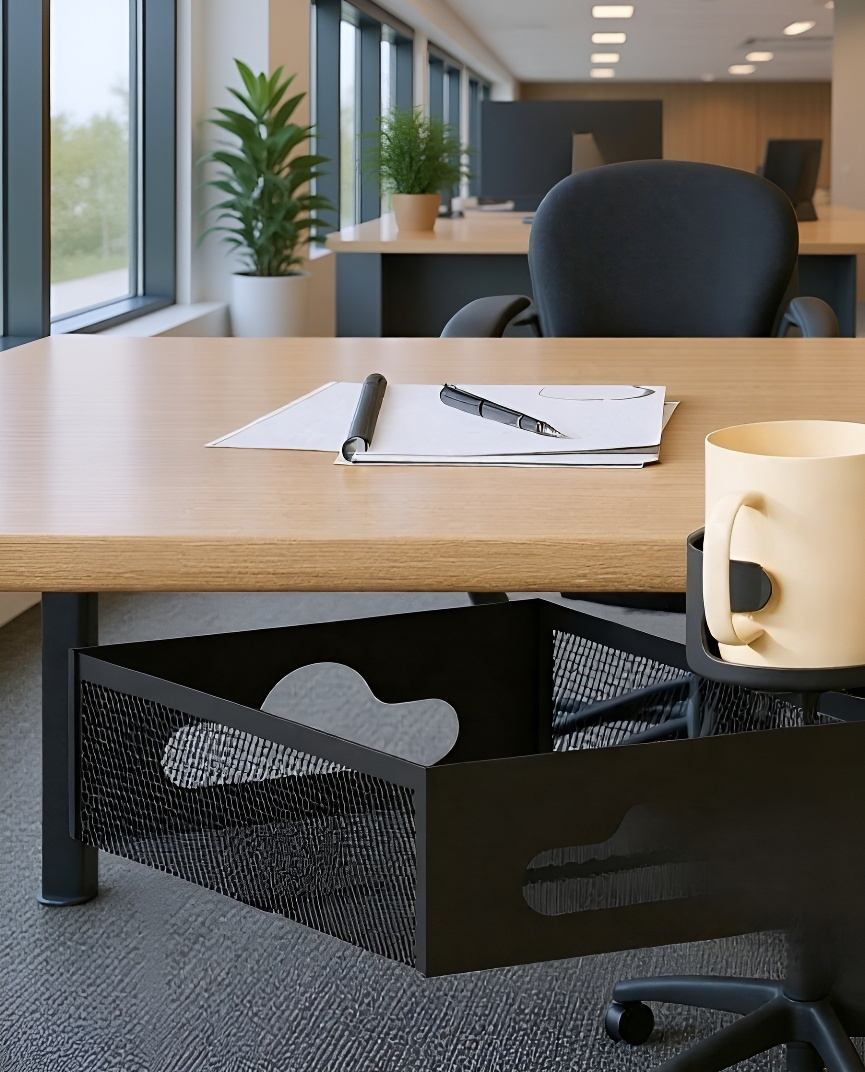 Soporte para regleta bajo escritorio