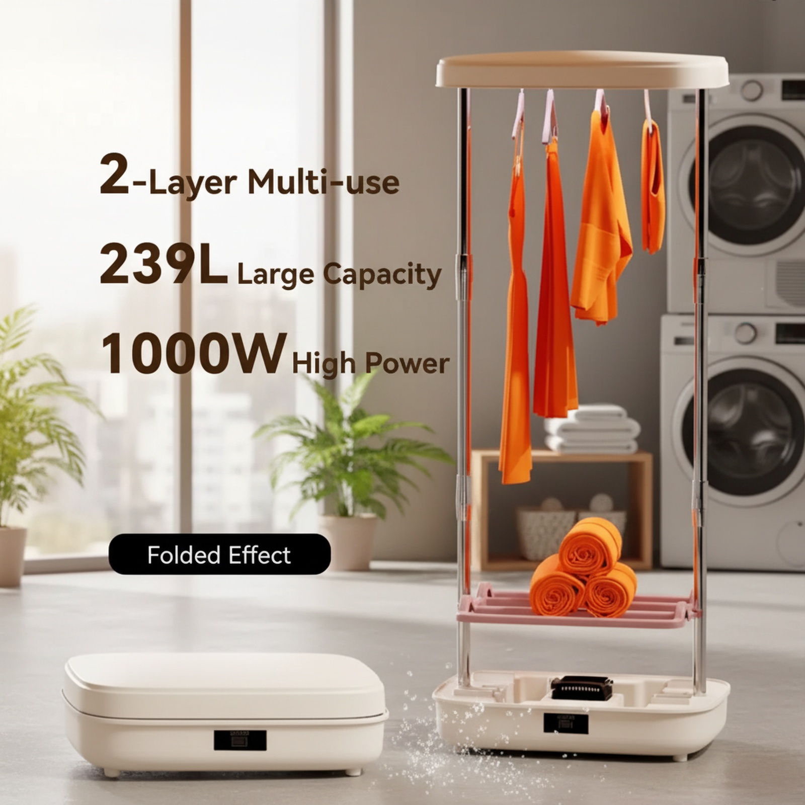 Foldable Clothes Dryer Dehumidifying Drying UV Sterilization
