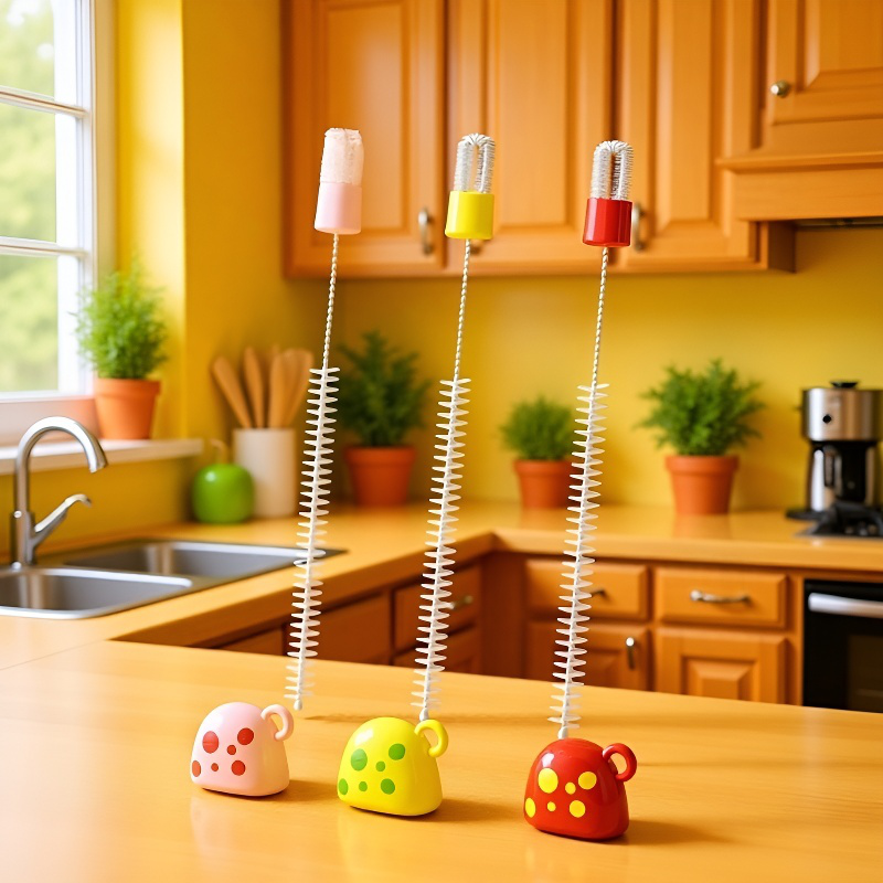 Cepillo limpiador de extremos muertos multifuncional con diseño de hongo