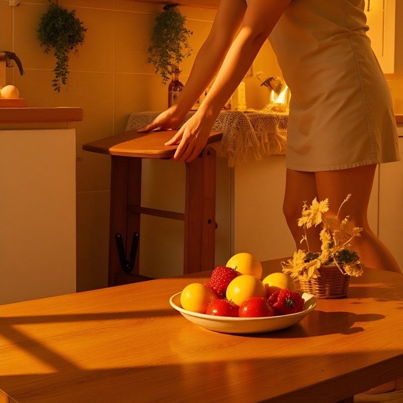 Taburete alto de cocina multifuncional plegable