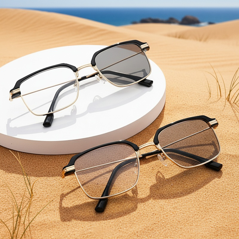 Lunettes de lecture tendance à verres photochromiques ajustables – Accessoire