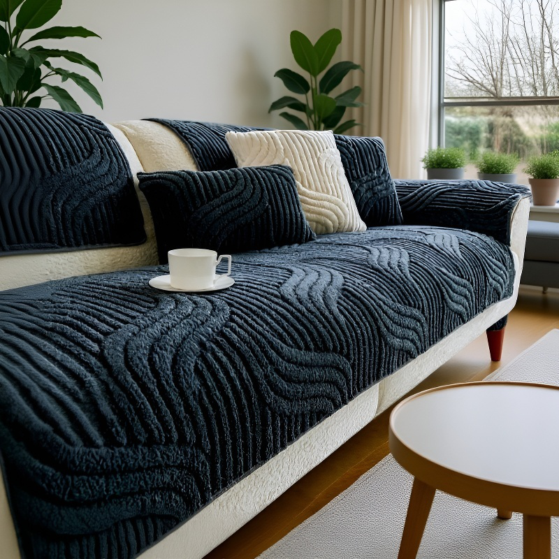 Cojín de sofá de terciopelo de algodón cómodo, transpirable y antideslizante para el hogar