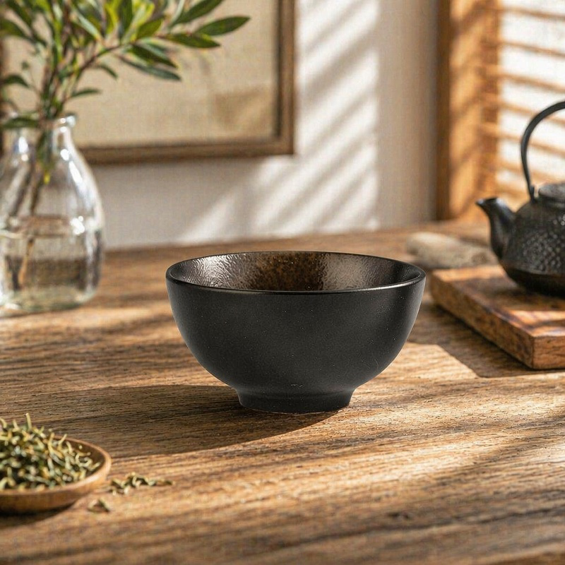 Schlichte japanische Reisschale, kleine Keramikschale für Zuhause, Gewürzschale, Frühstücksschale