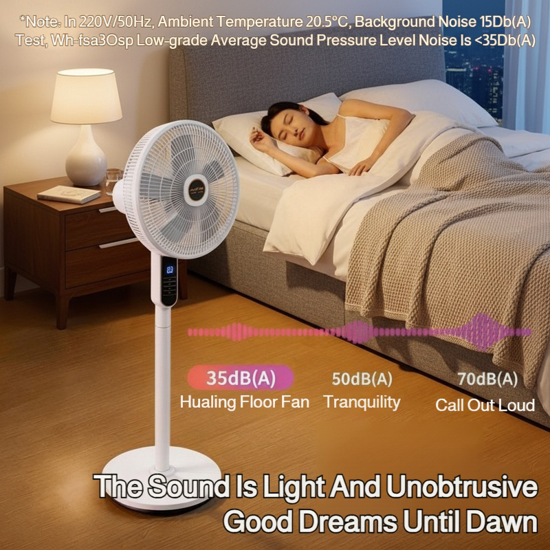 8-Speed Smart Remote Control Home Quiet Powerful Electric Fan