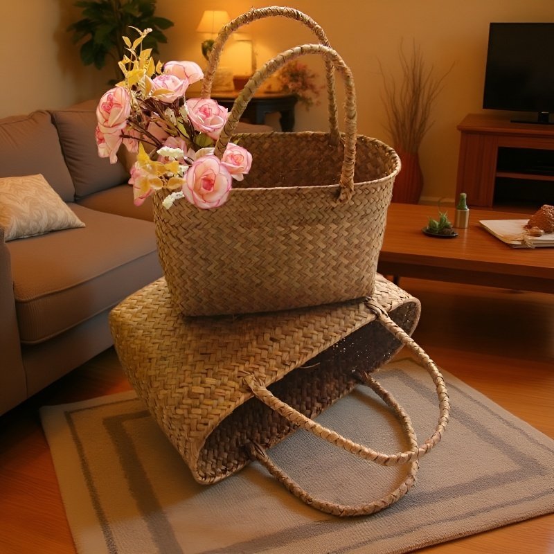 Ručně pletený květinový koš z mořské trávy Zhanjiang