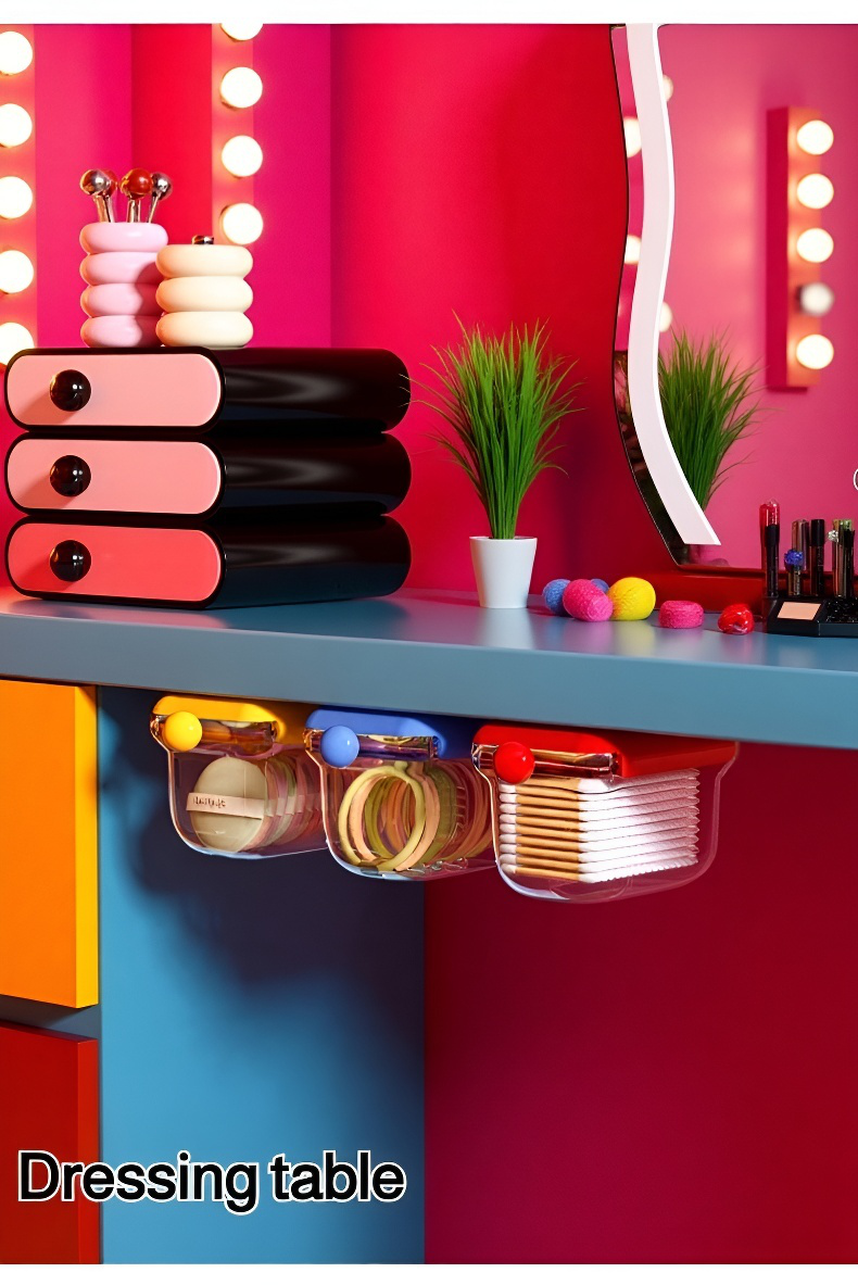 Stackable multi-drawer storage box in bright colors