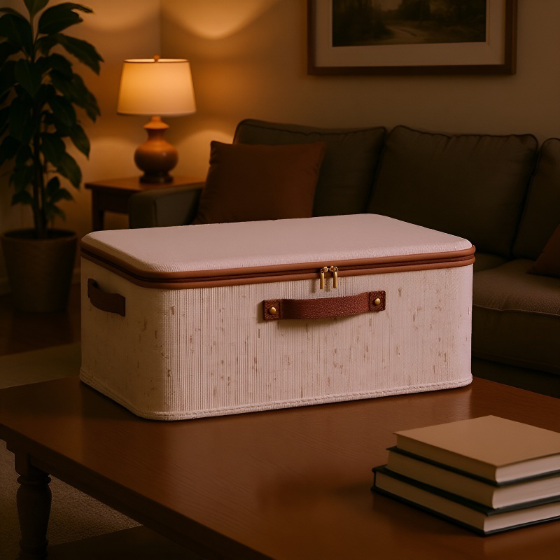 天山綿麻ファスナー収納ボックス