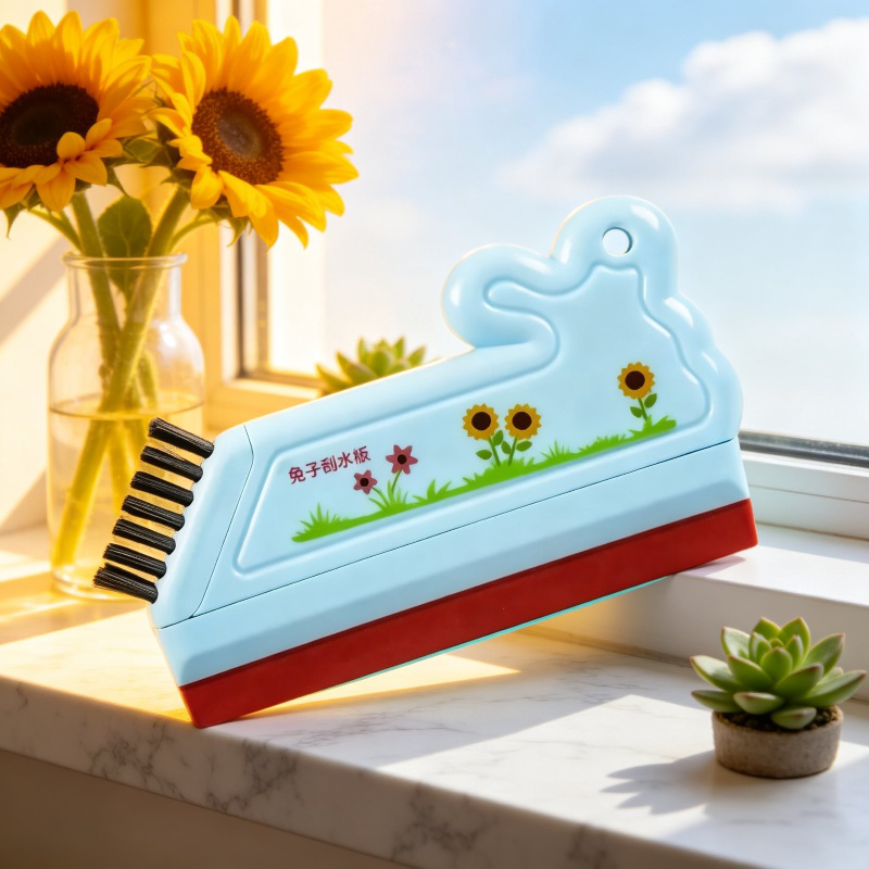 Cepillo limpiador de vidrios para baño, limpiador mini manual para lavabos y mesas