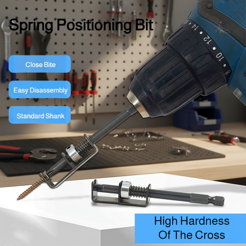 Spring-loaded Screw Fixing Drill Bit