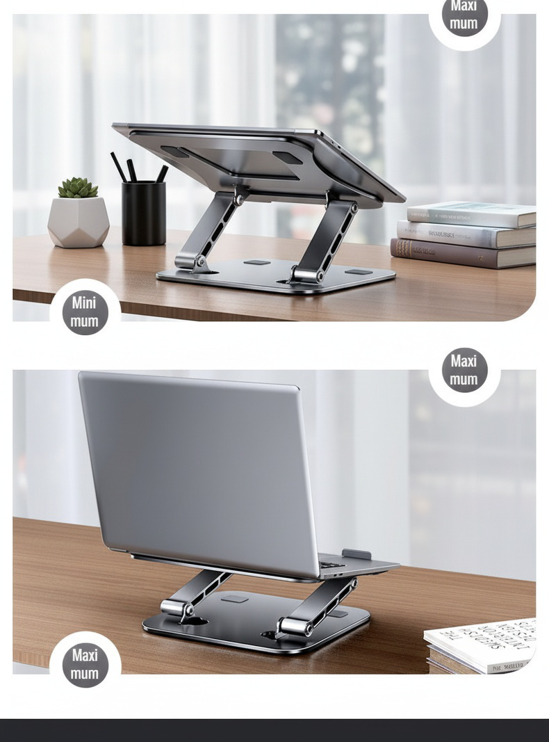 Portable and foldable laptop stand for office use
