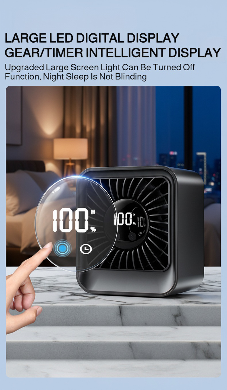Compact smart fan for office desk