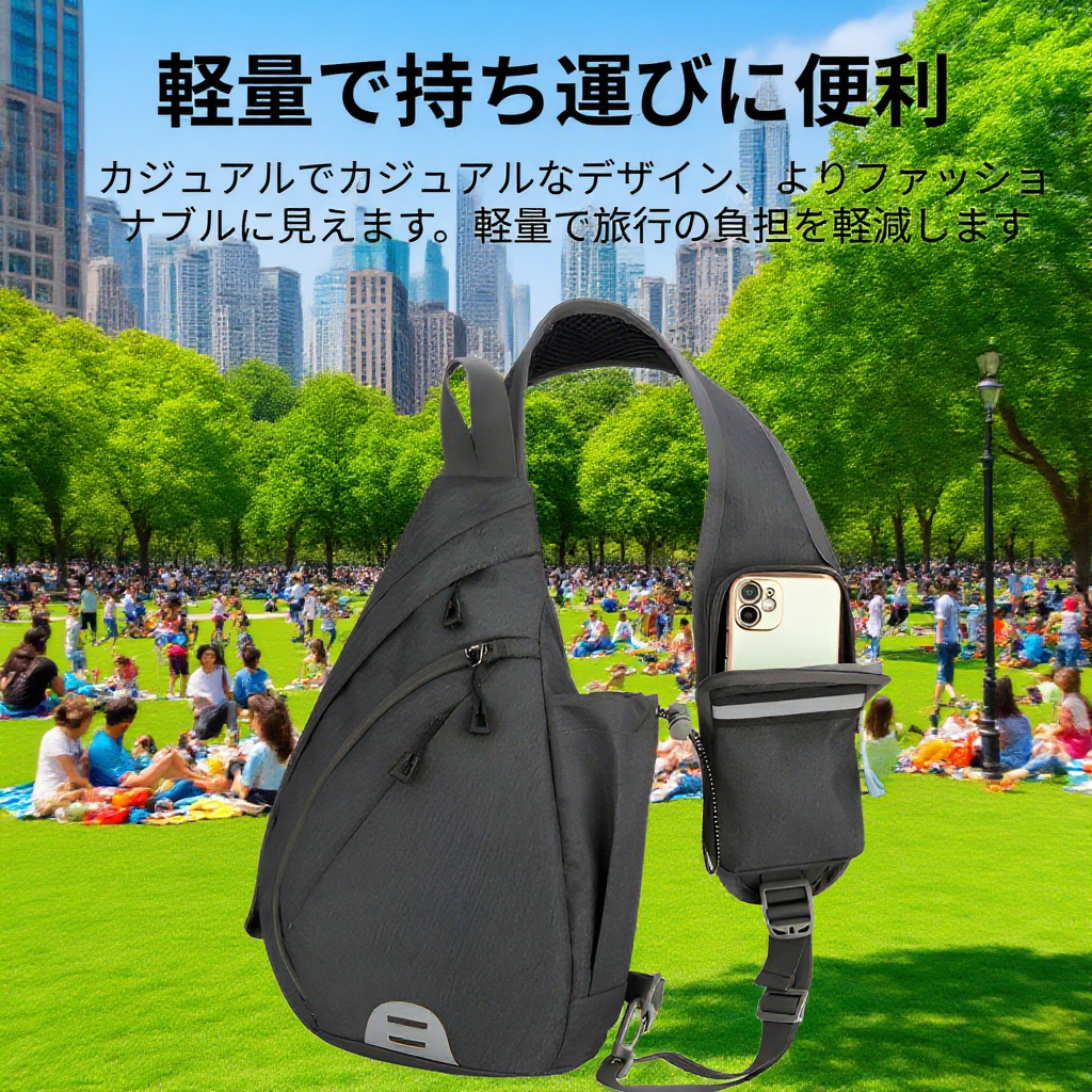 メンズクロスボディバッグ 新作多機能大容量 スポーツ旅行アウトドア収納バッグ