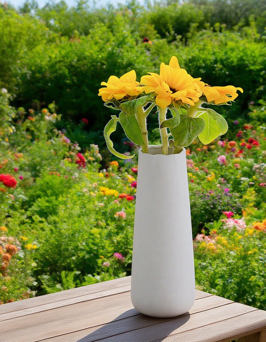 Dekorativní váza ve skandinávském stylu na stole