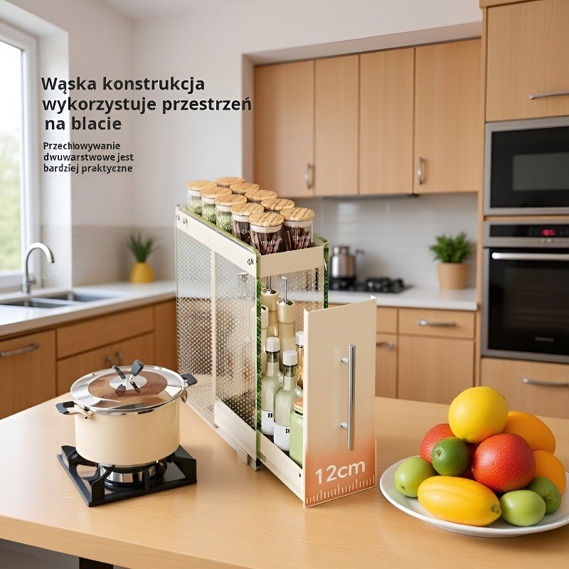 Kuchenny wysuwany stojak na przyprawy, organizer na akcesoria kuchenne