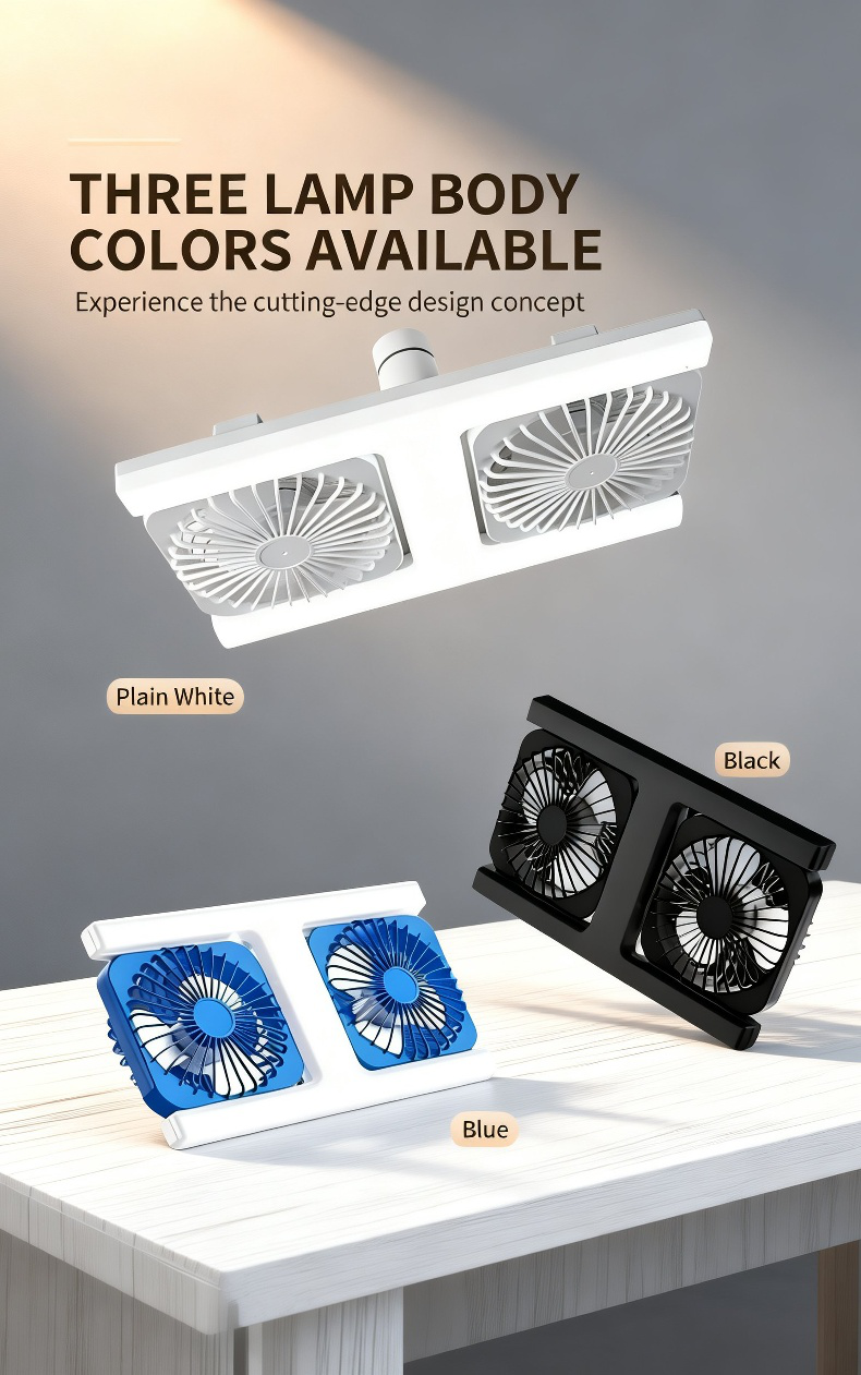 Living room silent dual-row fan light