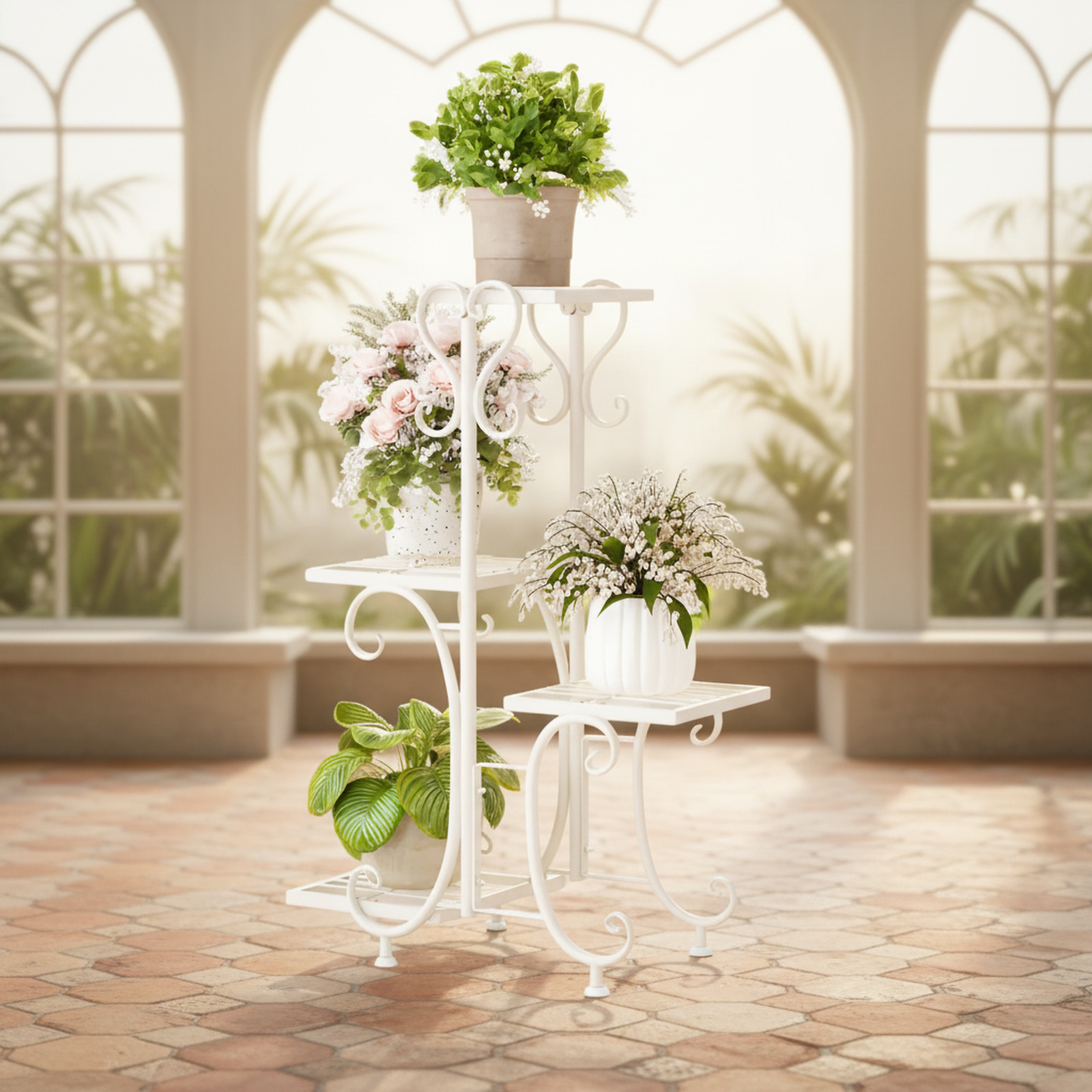 Robustes Gartenregal 50x80x25cm für Blumen und Dekoration