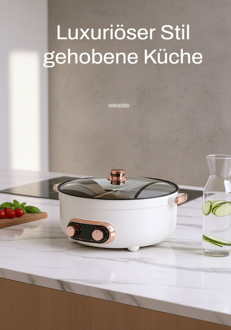 Vielseitig einsetzbarer Kochbehälter – Dampf, Braten, Kochen