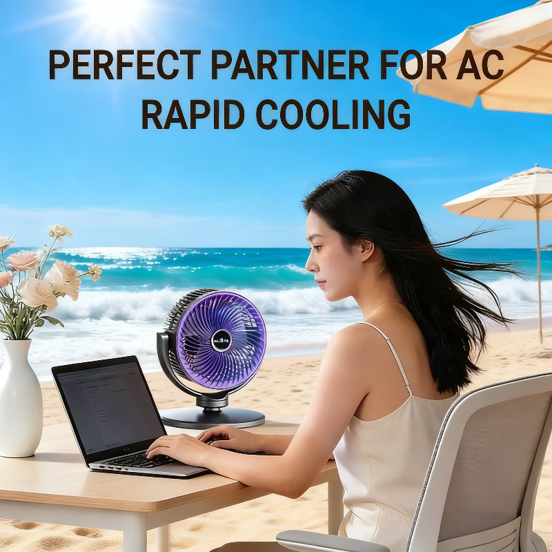 Multifunctional USB Remote Desktop and Standing Fan, Household Silent Oscillating Fan