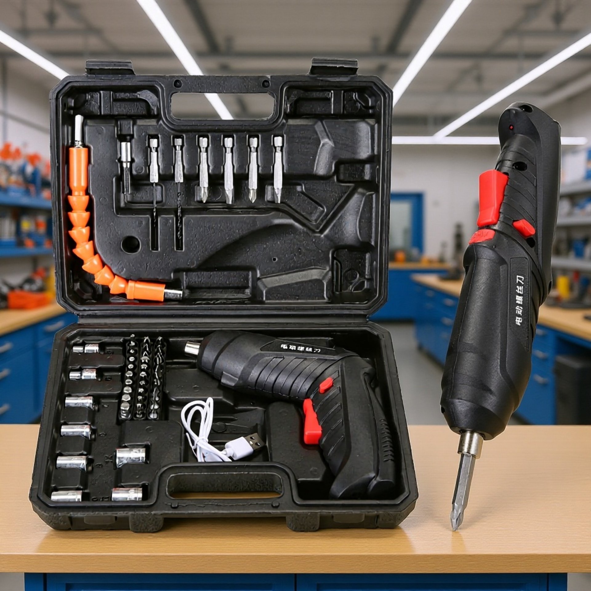 Multifunktions-Akku-Bohrschrauber Set komplett mit Zubehör