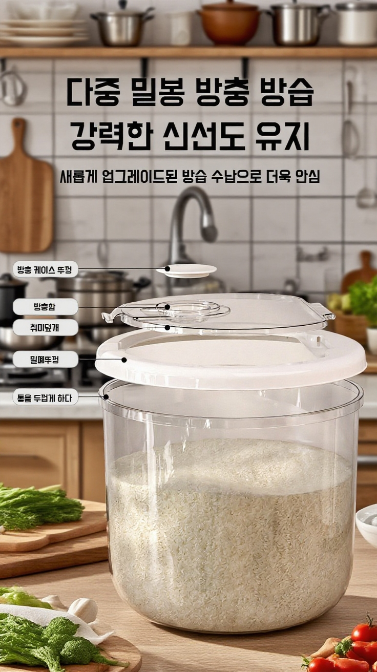 가정용 식품용 쌀통 밀폐 저장탱크