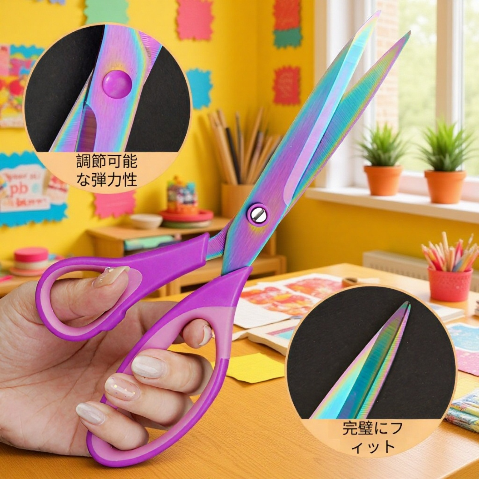 ステンレス製家庭用三点セット裁縫・キッチンはさみ