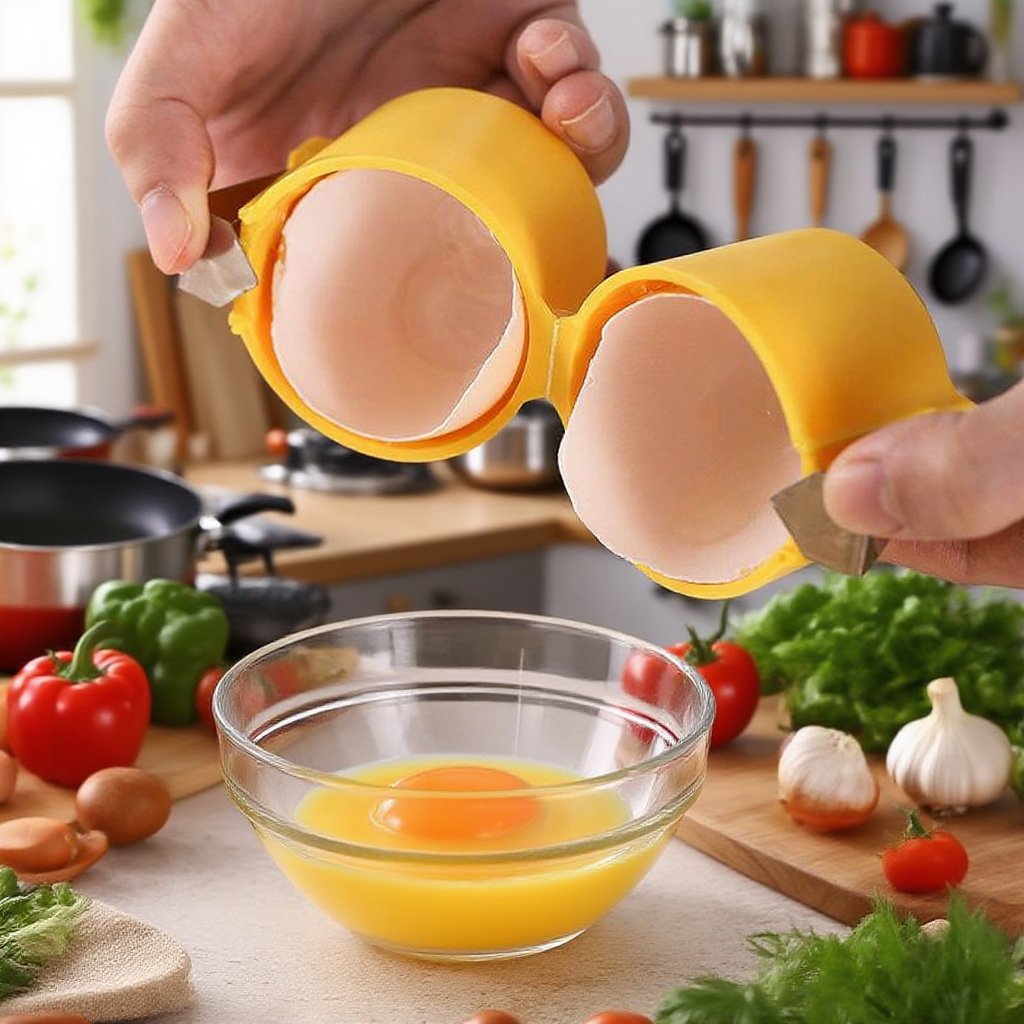 家庭用卵割り器の使い方説明