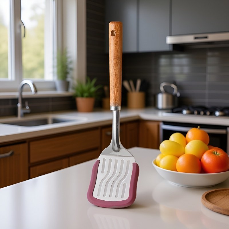 가정용 304 스테인리스 주걱 원목 손잡이 스테이크 생선구이 주방용품 실리콘 끈적임 냄비 주방용품 주걱